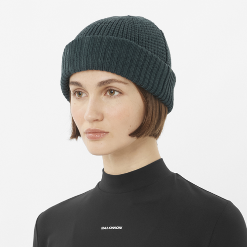Шапка Salomon DOCKER BEANIE уні. зелений OSFA