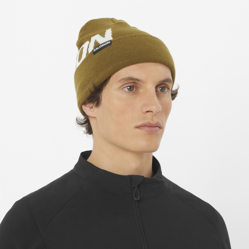 Шапка Salomon HERMITAGE BEANIE уни. коричневый OSFA