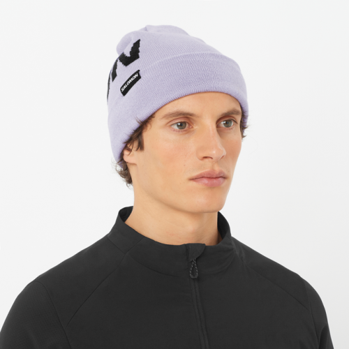 Шапка Salomon HERMITAGE BEANIE уни. фиолетовый OSFA