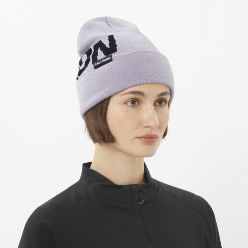 Шапка Salomon HERMITAGE BEANIE уни. фиолетовый OSFA