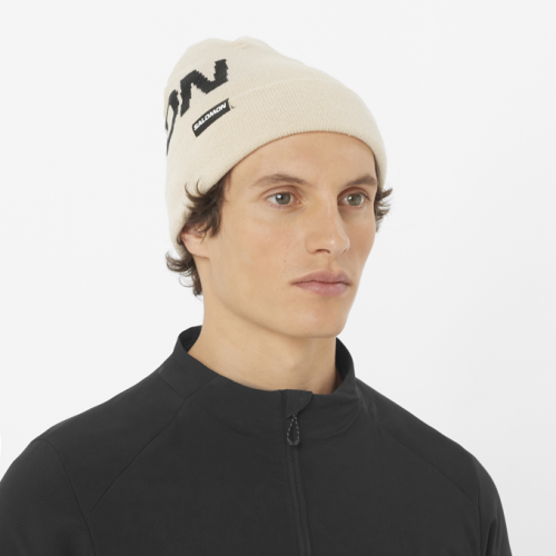 Шапка Salomon HERMITAGE BEANIE уни. бежевый OSFA
