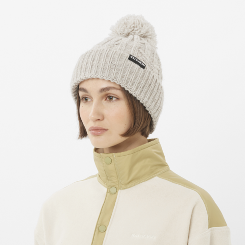 Шапка Salomon IVY BEANIE жен. белый OSFW
