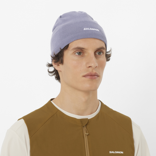 Шапка Salomon SALOMON BEANIE уни. фиолетовый OSFA