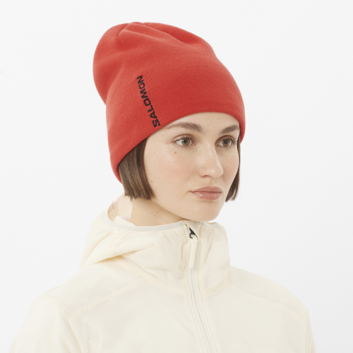 Шапка Salomon GRAPHIC BEANIE уни. красный OSFA
