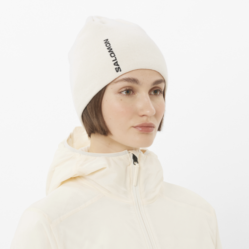Шапка Salomon GRAPHIC BEANIE уни. белый OSFA