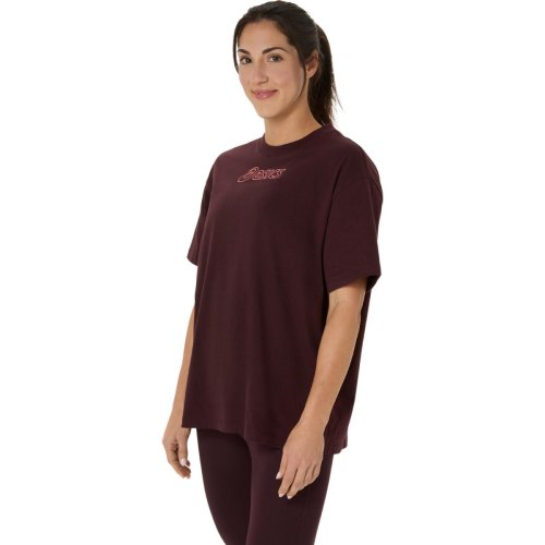 Футболка ASICS ASICS LOGO TEE жен. бордовый S