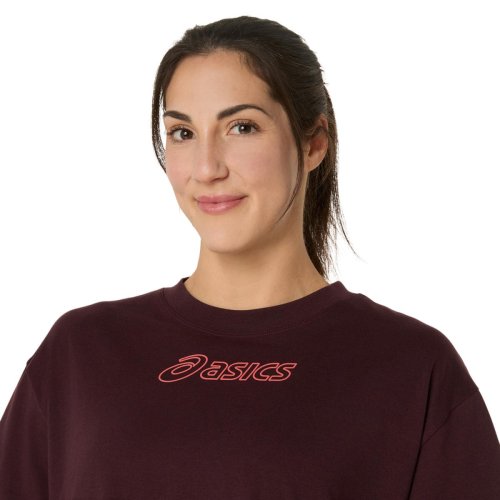 Футболка ASICS ASICS LOGO TEE жен. бордовый S