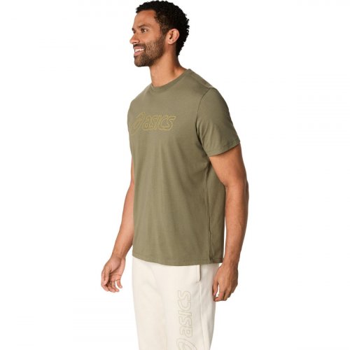 Футболка ASICS ASICS LOGO SS TEE муж. зеленый S