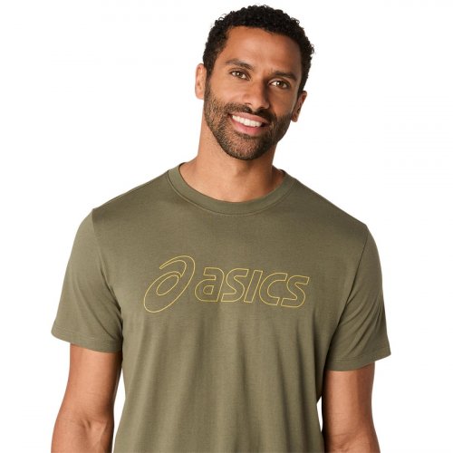 Футболка ASICS ASICS LOGO SS TEE муж. зеленый S