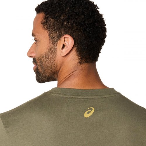 Футболка ASICS ASICS LOGO SS TEE муж. зеленый S