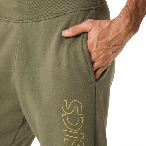 Брюки ASICS ASICS LOGO SWEATPANT муж. зеленый S