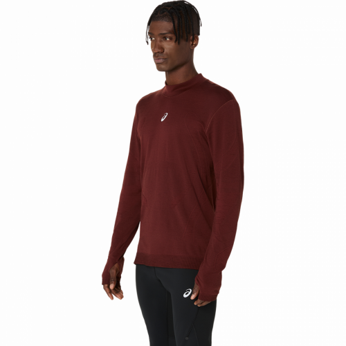 Лонгслів ASICS ROAD WINTER SEAMLESS LS TOP чол. бордовий M