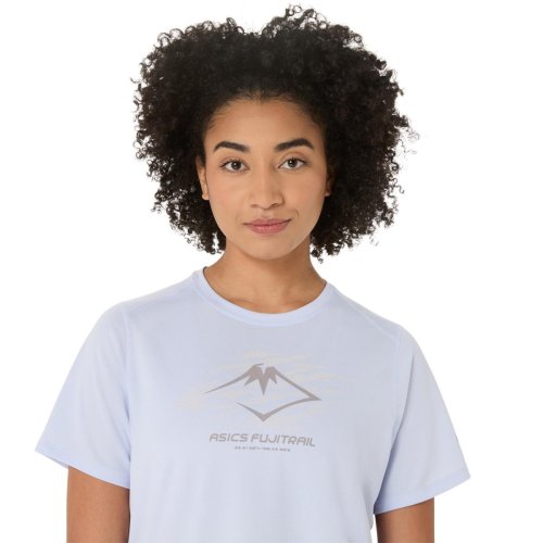 Футболка ASICS FUJITRAIL LOGO SS TOP жен. голубой XS