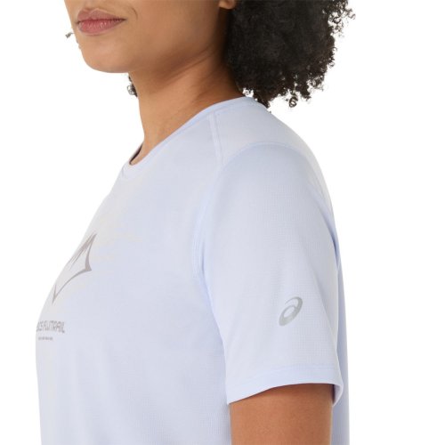 Футболка ASICS FUJITRAIL LOGO SS TOP жен. голубой XS