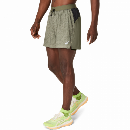 Шорти ASICS FUJITRAIL ALL OVER PRINT 5IN SHORT чол. зелений XL