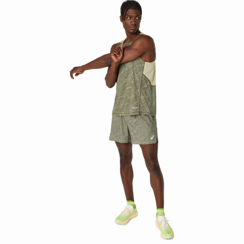 Шорти ASICS FUJITRAIL ALL OVER PRINT 5IN SHORT чол. зелений XL