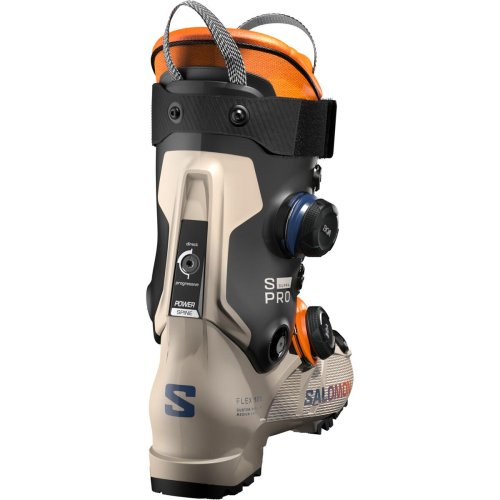 Черевики гірськолижні Salomon S/PRO SUPRA DUAL BOA 120 25-26 бежевий/чорний/помаранчевий 28-28.5