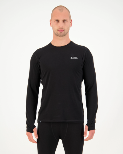 Лонгслів Mons Royale Cascade Merino Base Layer Long Sleeve чол. чорний L