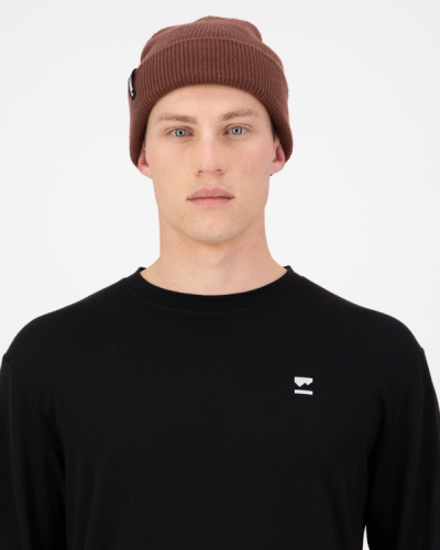 Шапка Mons Royale Chunky Logger Merino Beanie уні. коричневий OS