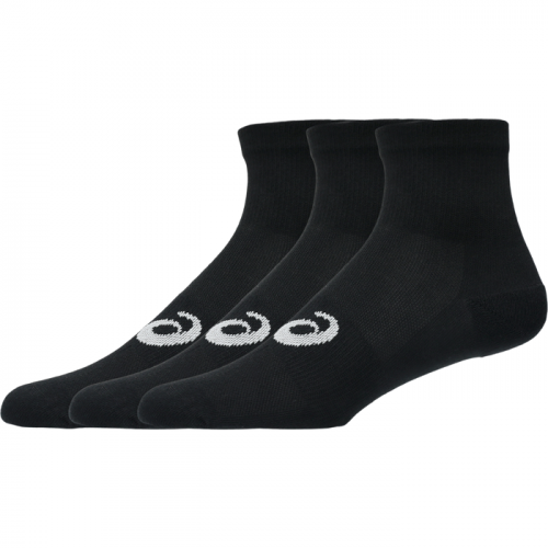 Шкарпетки (3 пари в упаковці) ASICS 3 PACK QUARTER SOCK уні. чорний M