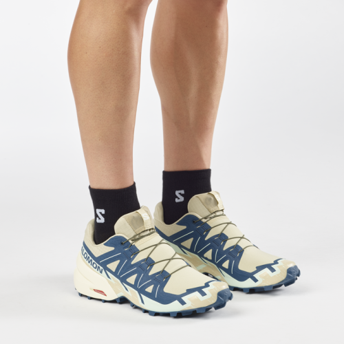 Кроссовки Salomon SPEEDCROSS 6 муж. бежевый-синий 8,5