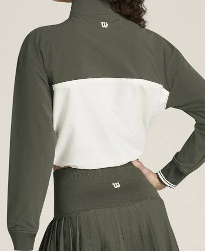Кофта Wilson жін. DAVENPORT WOVEN POPOVER GRAPE LEAF хакі/білий SM