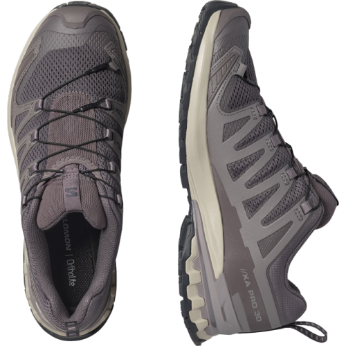 Кроссовки Salomon XA PRO 3D V9 муж. серый-фиолетовый 10,5
