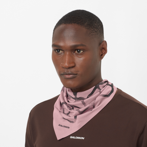 Бандана Salomon BANDANA GRVL GFX U уни. бордовый OSFA