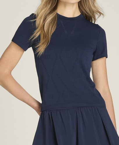 Футболка Wilson жен. SEAMLESS SHORT SLEEVE TEE NAVY синий MD