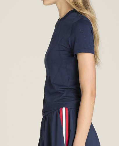 Футболка Wilson жен. SEAMLESS SHORT SLEEVE TEE NAVY синий MD