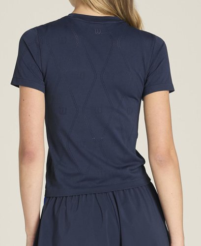 Футболка Wilson жен. SEAMLESS SHORT SLEEVE TEE NAVY синий MD