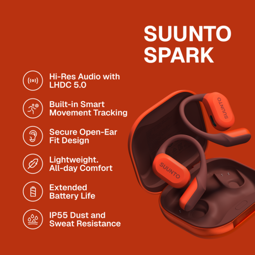 Наушники SUUNTO SPARK CORAL ORANGE оранжевый/черный