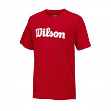 Футболка Wilson діт. SCRIPT COTTON TEE RD/WH SS18 червоний/білий XS