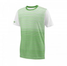 Футболка Wilson дет. TEAM STRIPED CREW GREEN/WH SS20 зеленый/белый SM