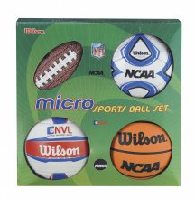 Набір з 4-х міні-м'ячів W MICRO SPORTS 4BALL KIT SS18 помаранчевий/білий/коричневий/синій