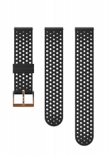 Ремінець 20 ATH1 SILICONE STRAP BLACK/COPPER чорний/мідь S+M