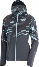 Куртка бег SALOMON AGILE FZ HOODIE W жен. серый M