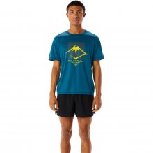Футболка ASICS FUJITRAIL LOGO SS TOP муж. синий S