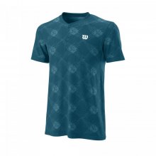 Футболка Wilson муж. PWR SMLS HENLEY III BL синий/белый SM