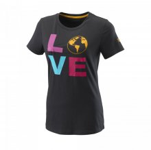 Футболка Wilson жен. LOVE EARTH TECH TEE BK чёрный/мультиколор SM