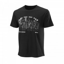 Футболка Wilson муж. NIGHT SKYLINE TCH TEE BK/WH чёрный/белый SM