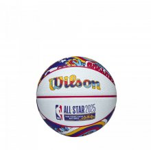 Мяч баскетбольный Мини Wilson 2025 NBA ALL STAR MINI BSKT SZ3 белый/красный/жёлтый/синий 3