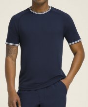 Футболка Wilson муж. COURT PERFORMANCE CREW NAVY синий LG