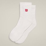 Носки Wilson уни. QUARTER-LENGTH SOCK WHT/INFRARED белый/красный LG