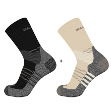 Носки Salomon X ULTRA ACCESS CREW 2-PACK уни. черный-бежевый 42/44