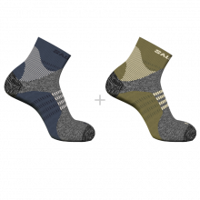 Носки Salomon X ULTRA ACCESS QUARTER 2-PACK уни. синий-зеленый 42/44