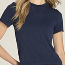 Футболка Wilson жен. SEAMLESS SHORT SLEEVE TEE NAVY синий SM